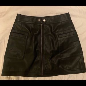 Free People Faux Leather Skirt